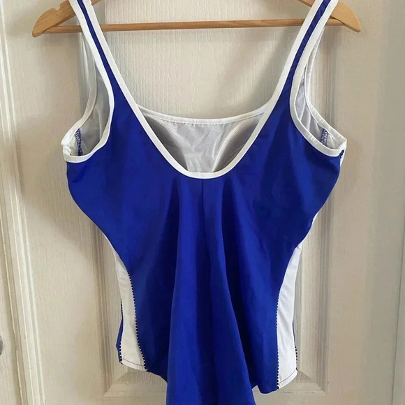 Miraclesuit Womens Blue One Piece Swimsuit Size 14 Slimming Tummy Control - Picture 5 of 10